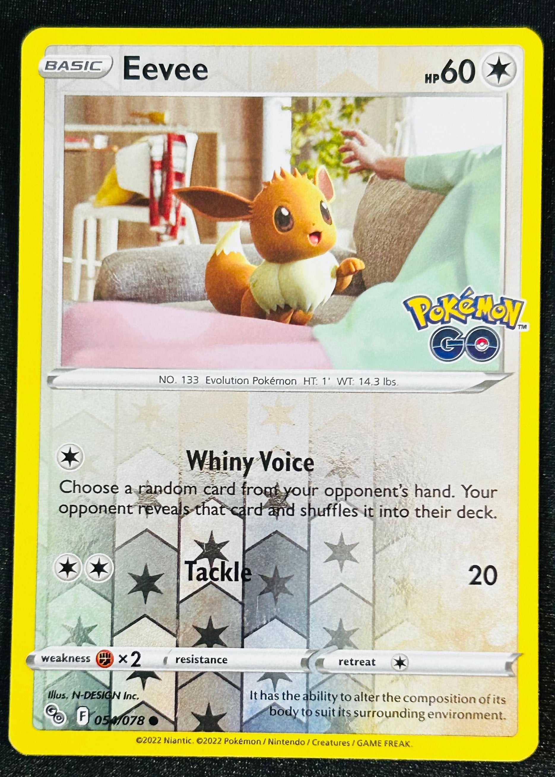 Eevee 054 Reverse Holo Pokemon Go