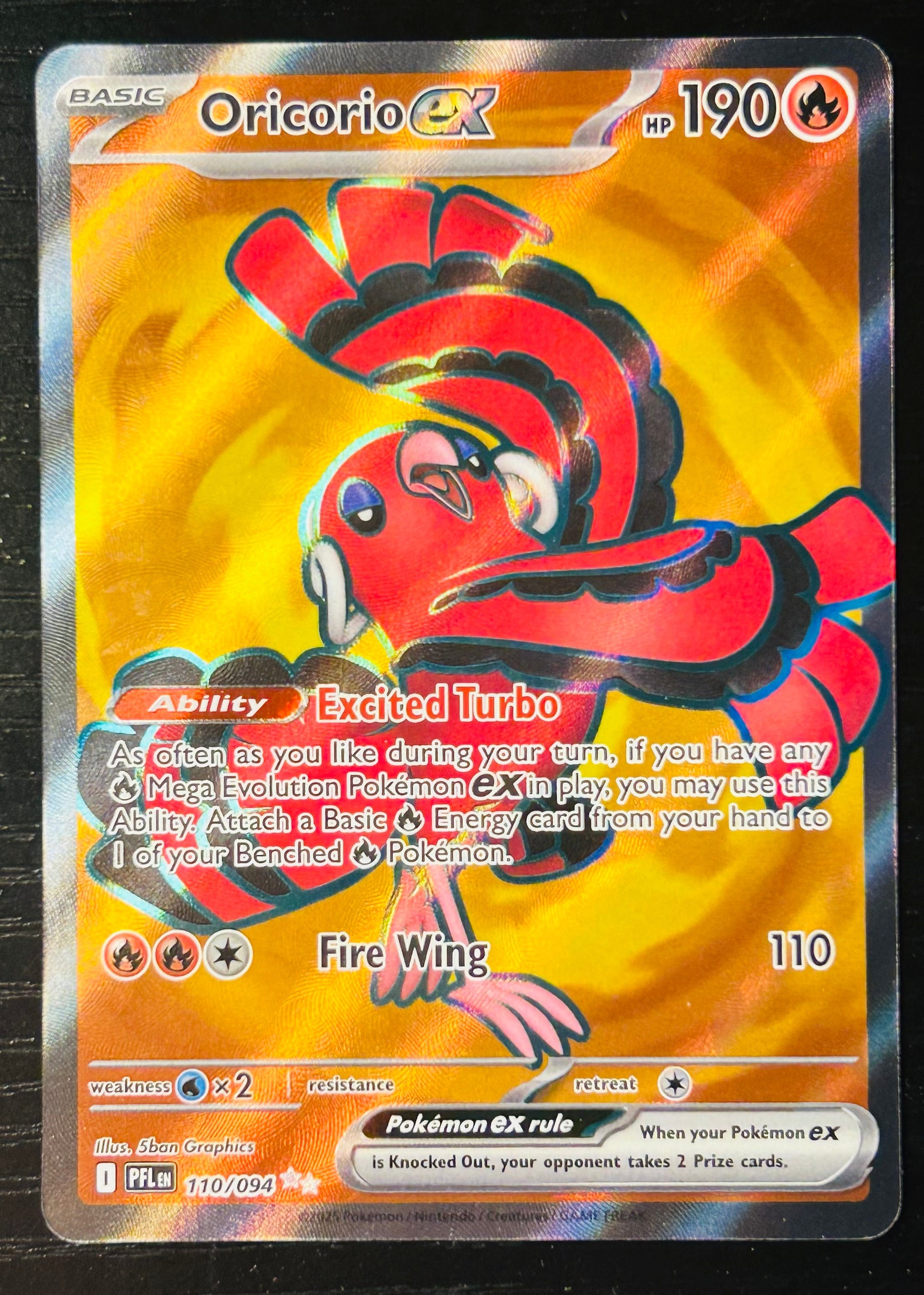 Oricorio ex 110 Ultra Rare Phantasmal Flames