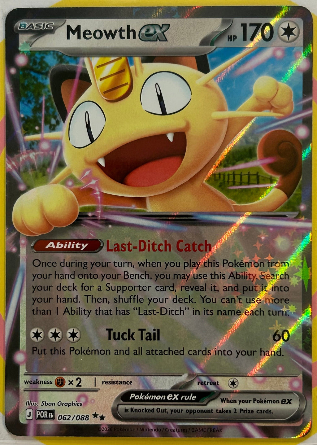 Meowth ex 062 Perfect Order