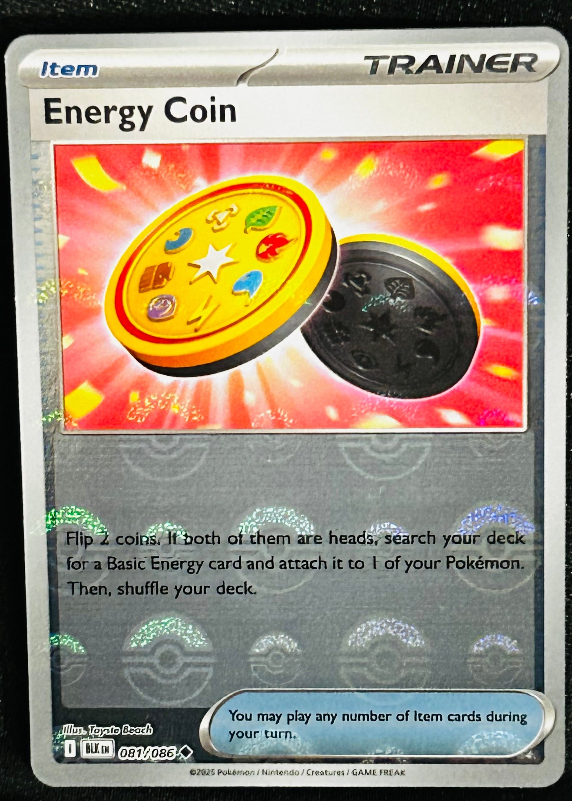 Energy Coin 081 [Pokeball Pattern] Black Bolt