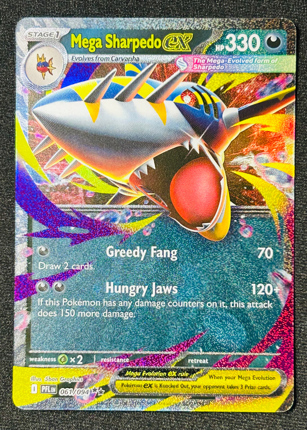 Sharpedo ex 061 Phantasmal Flames