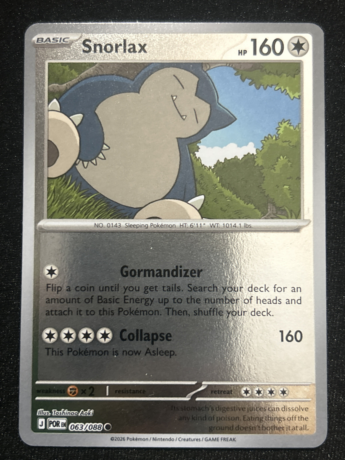 Snorlax 063 Reverse Holo Perfect Order front