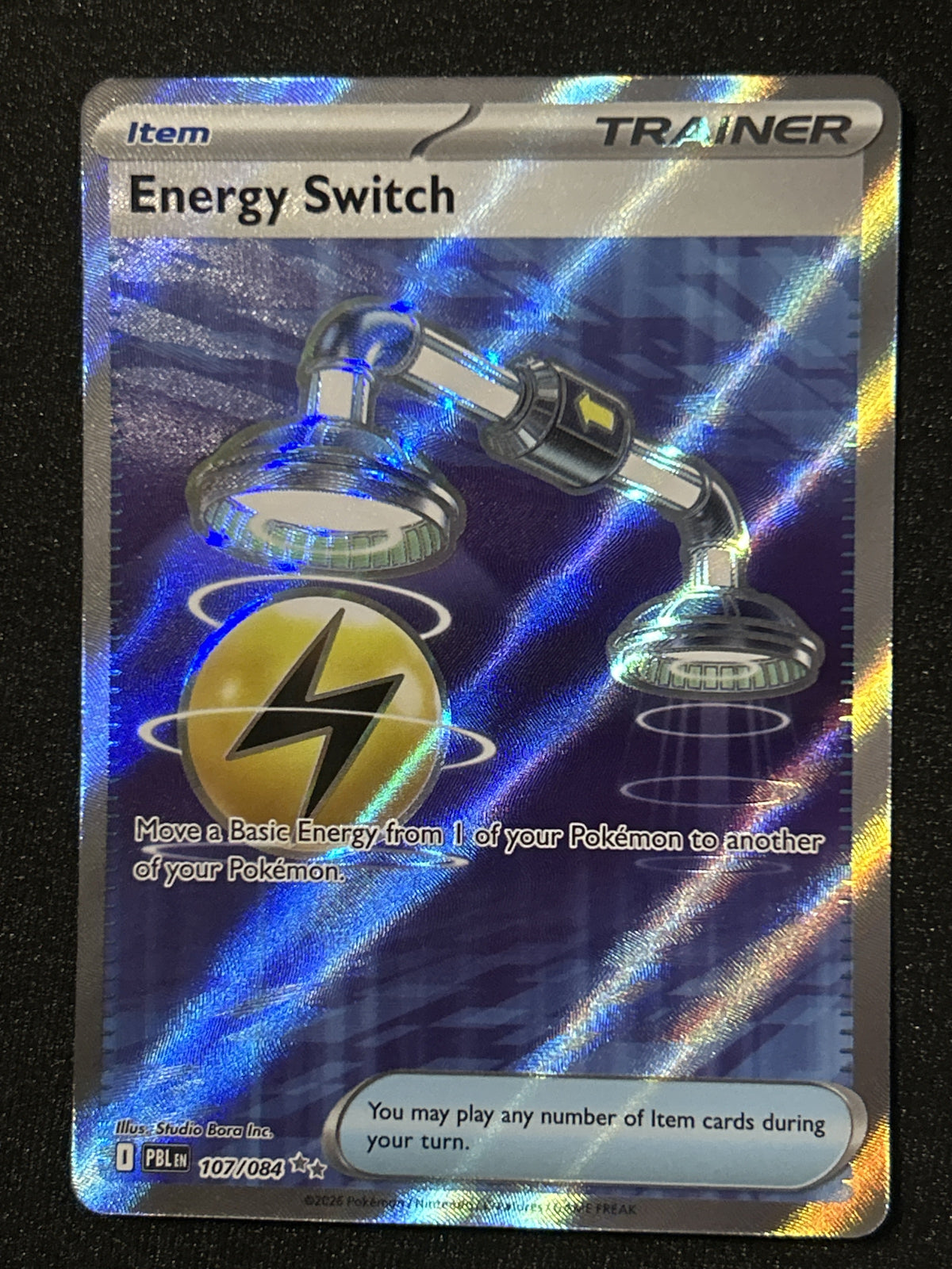 Energy Switch 107 Holo Trainer Item Secret Rare Pitch Black front