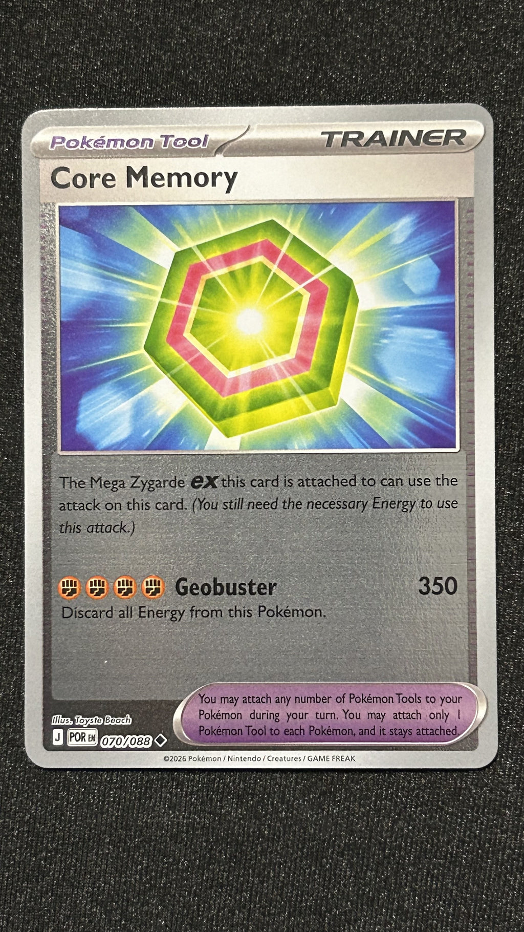 Core Memory 070 Reverse Holo Trainer Pokémon Tool Perfect Order front