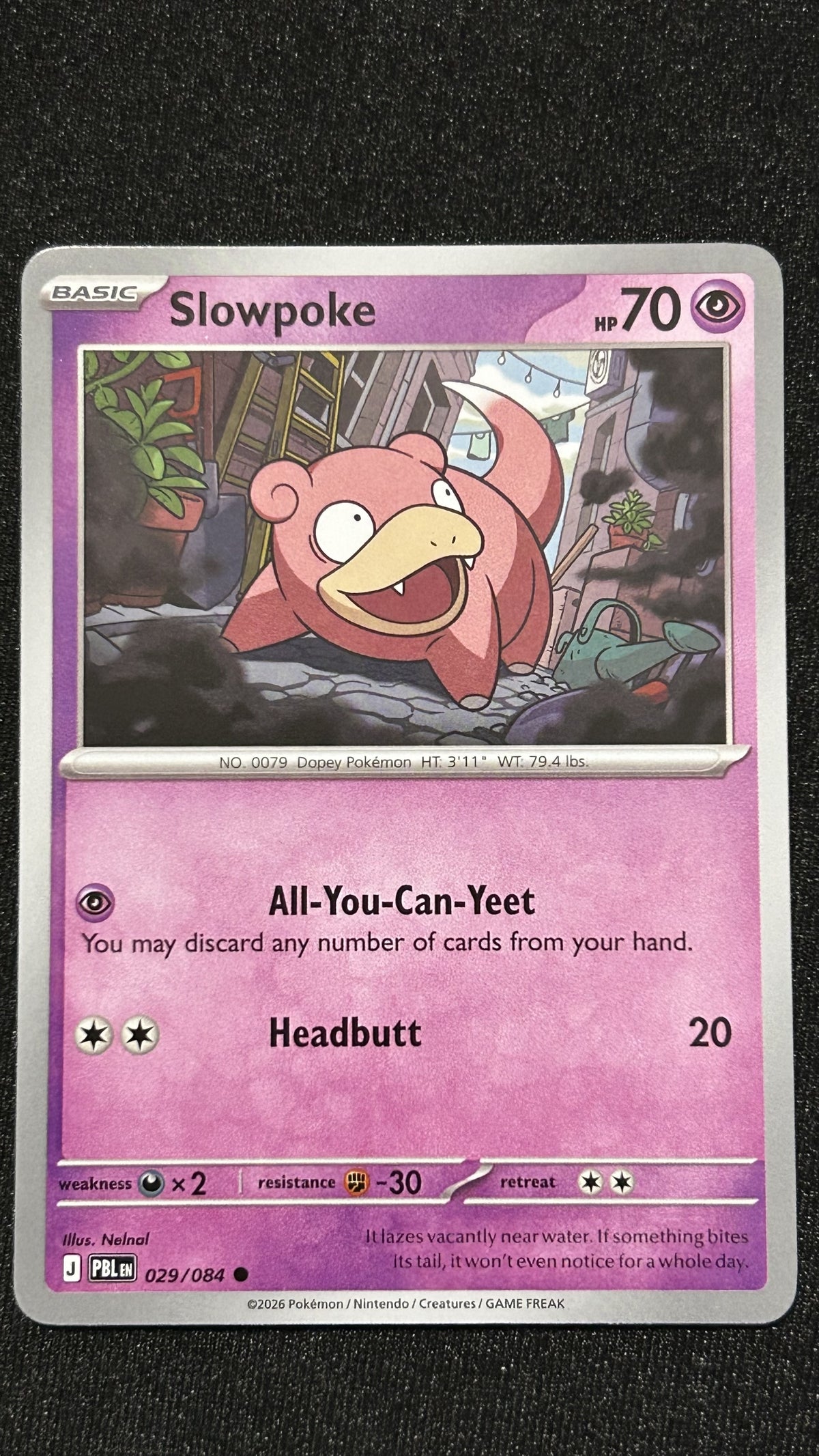 Slowpoke 029 Non Holo Pitch Black front