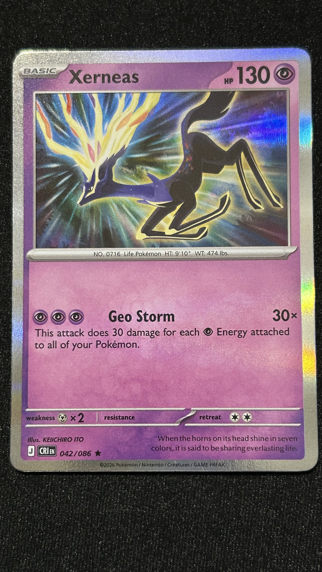 Xerneas 042 Holo Chaos Rising front