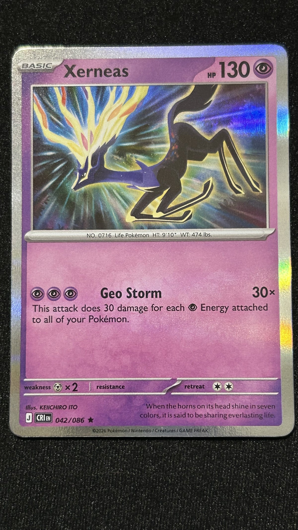 Xerneas 042 Holo Chaos Rising front