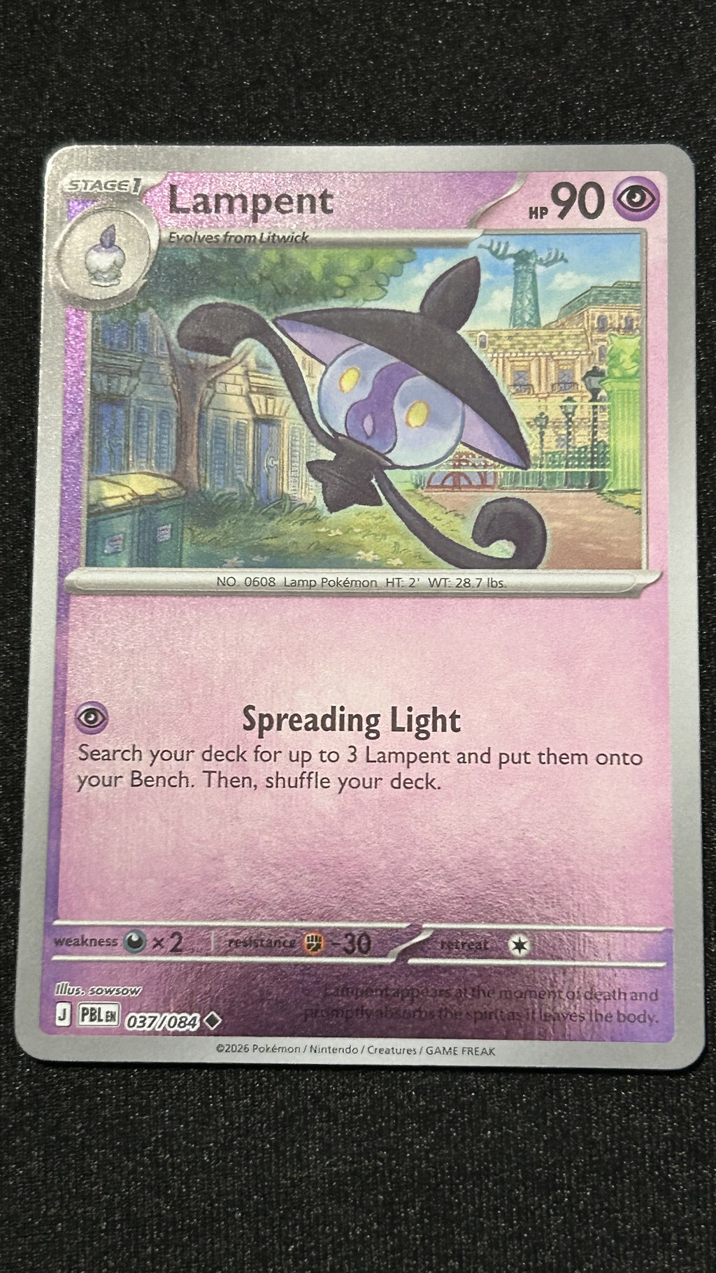 Lampent 037 Reverse Holo Pitch Black front