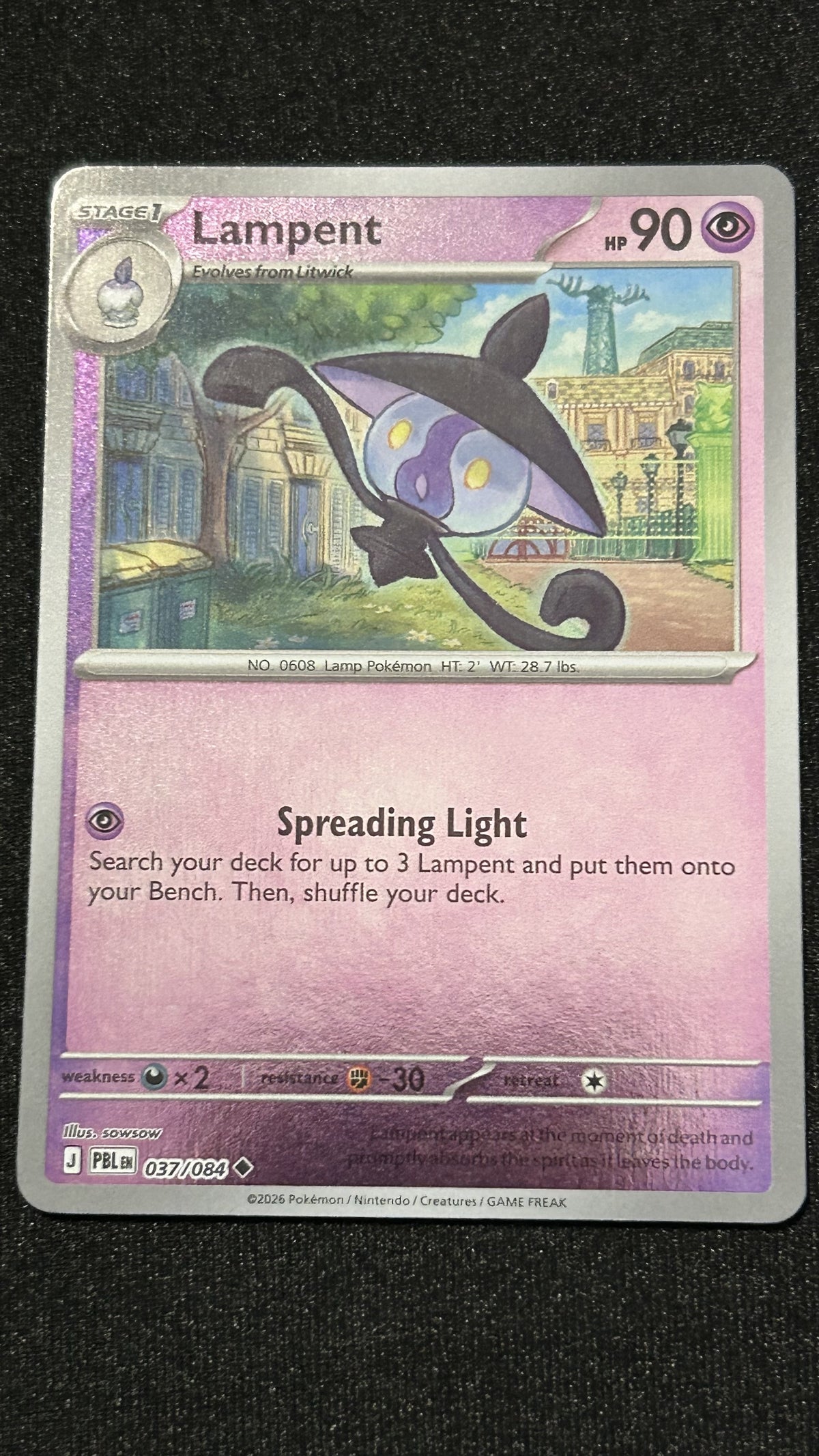 Lampent 037 Reverse Holo Pitch Black front
