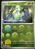 Cottonee 004 Poké Ball Holo White Flare front