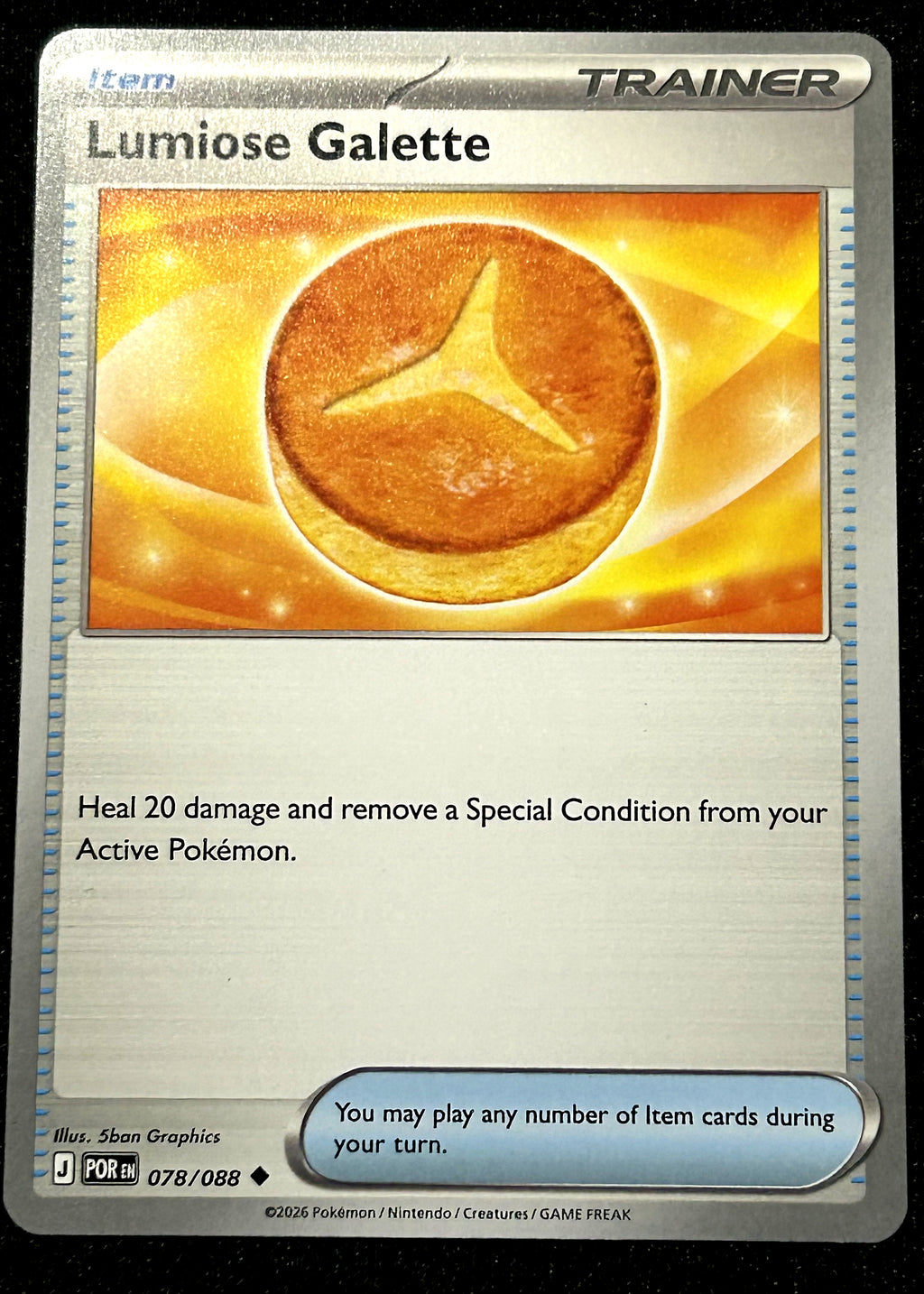 Lumiose Galette 078 Trainer Item Perfect Order front