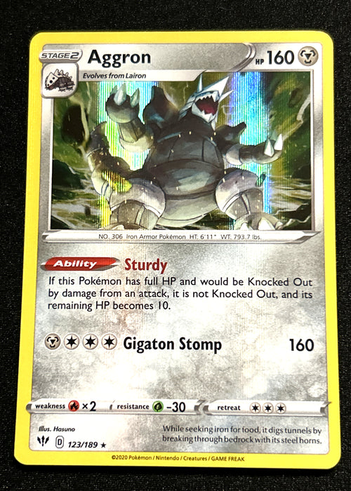 Aggron 123 Holo Darkness Ablaze front