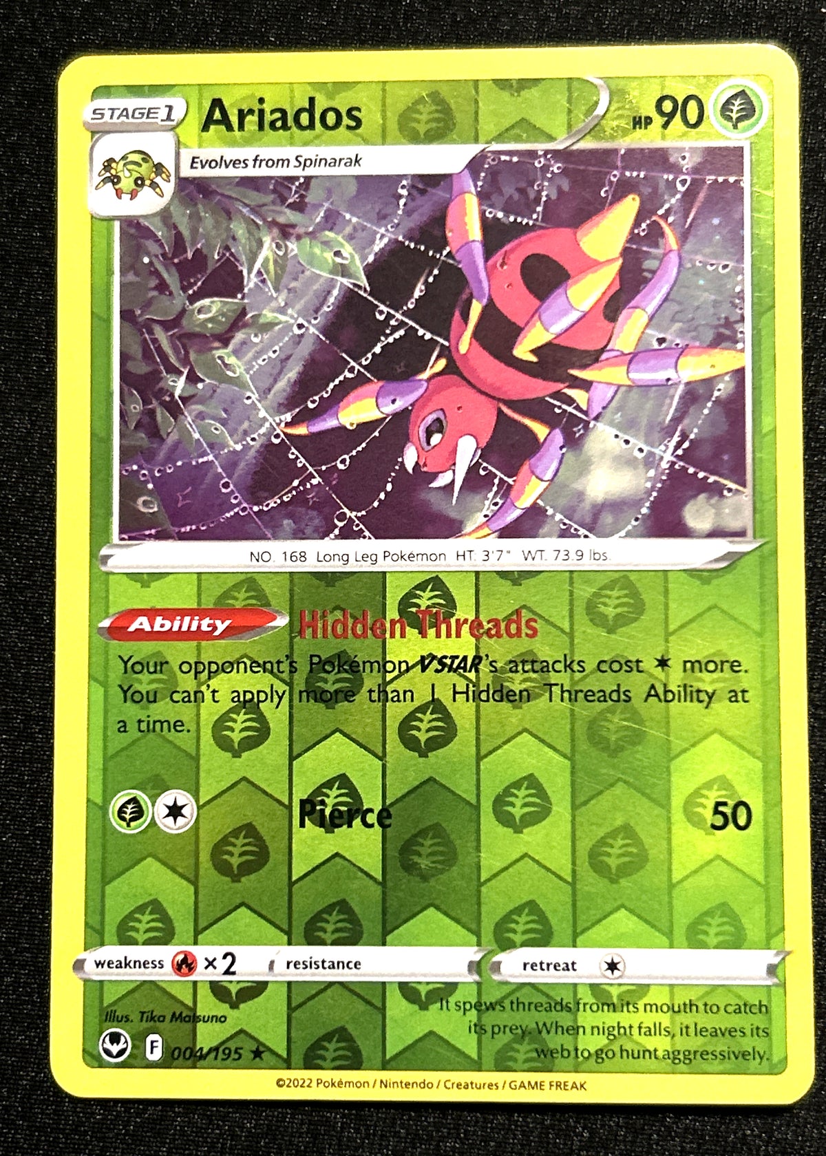 Ariados 004 Reverse Holo Supreme Victors front